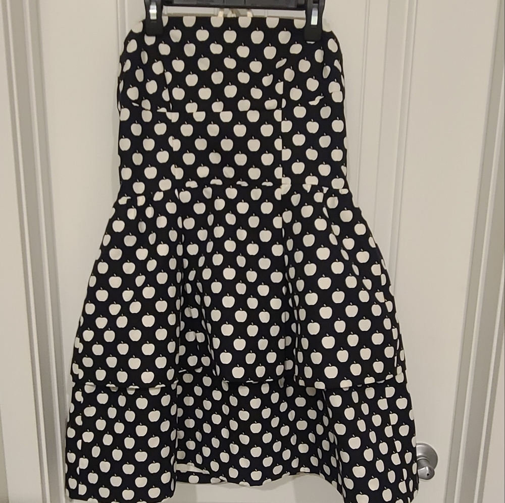 Incredibly rare Kate Spade strapless apple print dress